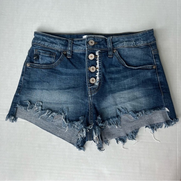 KanCan Pants - Kancan High rise stretch denim shorts dark wash medium